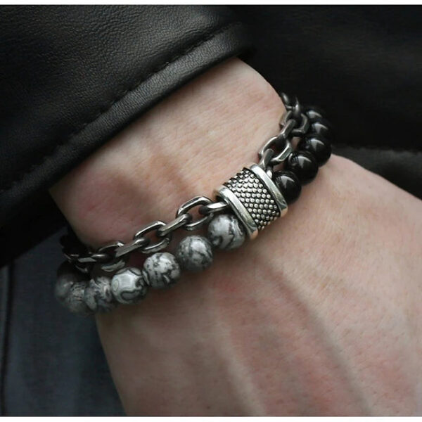 Beaded Chain Bracelet for Men & Women - Image 4