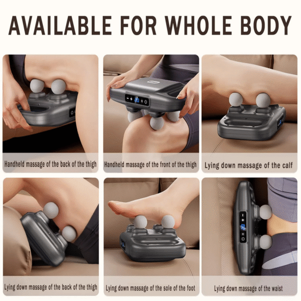 New Arrival 4 Heads Handheld Body Back Vibration Massager - Image 2