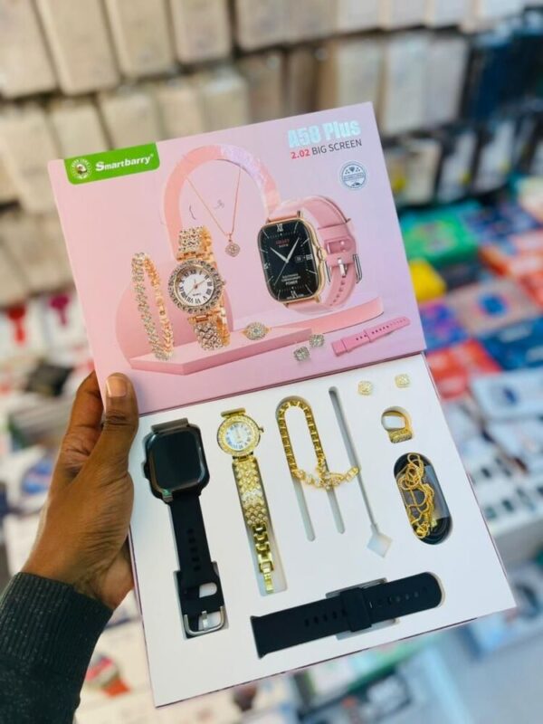 A58 Plus 6 IN 1 Smartwatch Set - Image 2