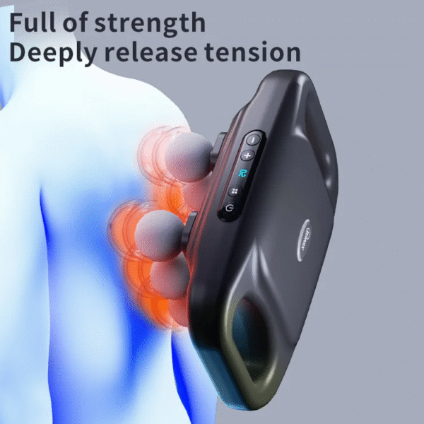 New Arrival 4 Heads Handheld Body Back Vibration Massager - Image 3