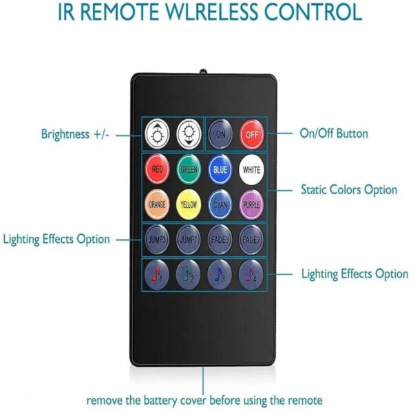 Car Interior LED Strip Lights with Remote Control - Image 3