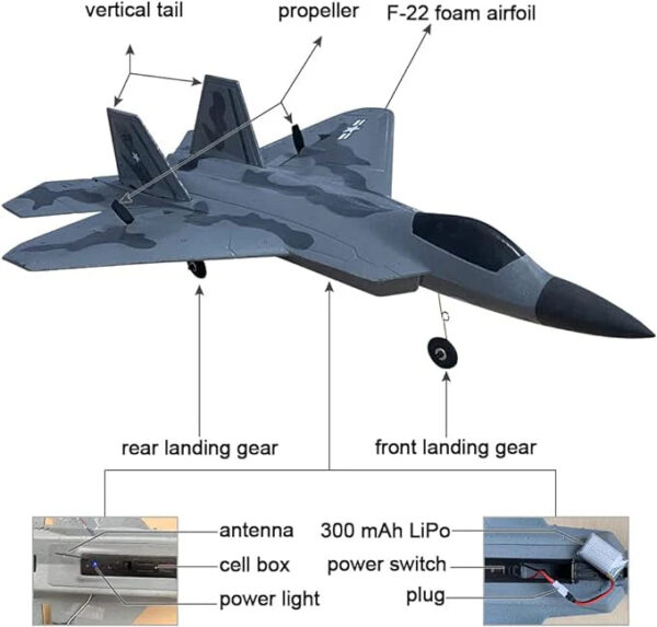 Airplane with remote Controlled Flying Toy - Image 2