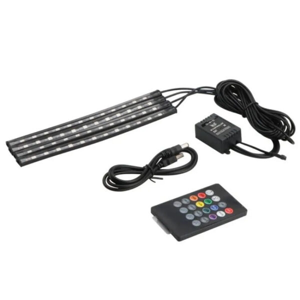Car Interior LED Strip Lights with Remote Control - Image 2