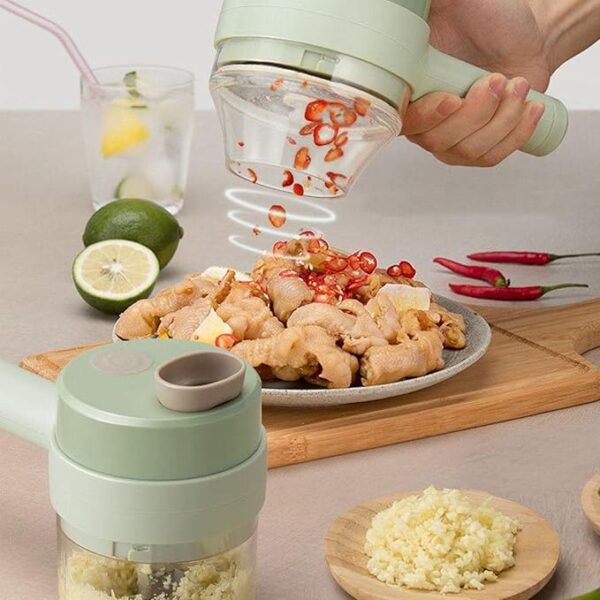 Rechargeable 4 in 1 Electric Vegetable Cutter - Image 3