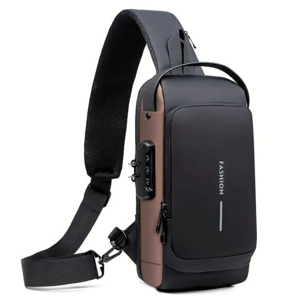 Men Sling Bag With Password Lock - Image 3