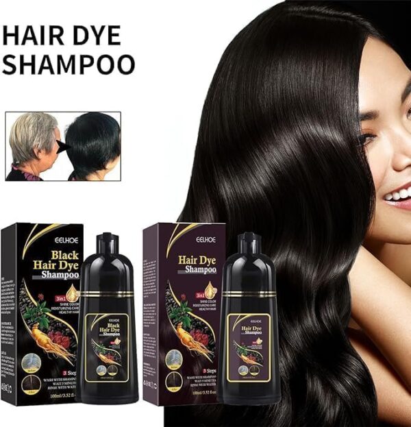 Natural Black Hair 3- IN-1 Dye Shampoo - Image 3