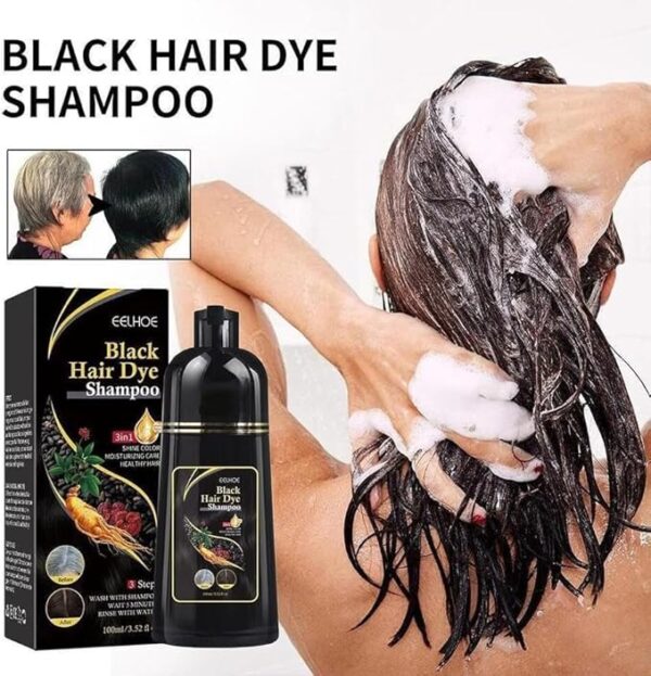 Natural Black Hair 3- IN-1 Dye Shampoo - Image 2