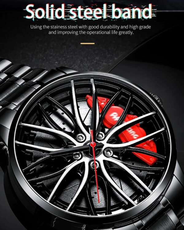 Men's Creative 3D Car Wheel Rotating Wrist Watch - Image 5