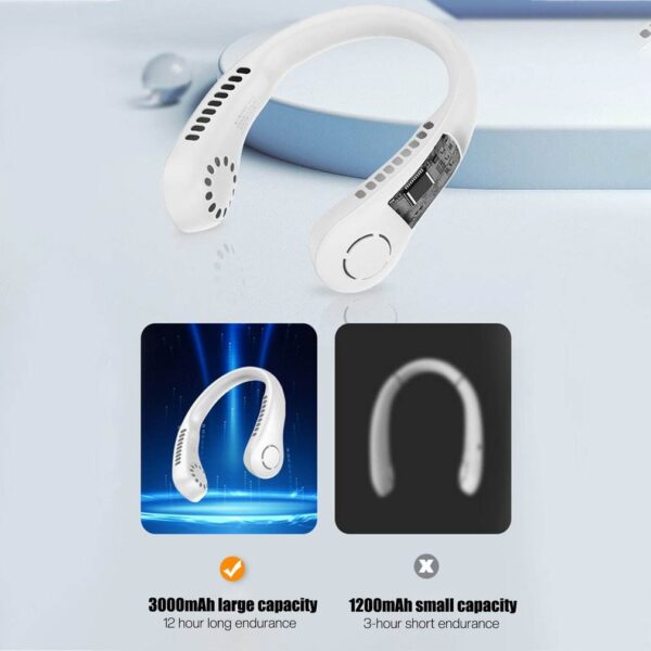 Portable Hanging Neck Fan Rechargeable - Image 2