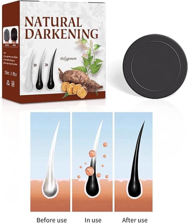 New Hair Darkening Shampoo Bar, Natural Organic Conditioner - Image 3