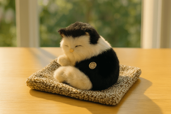 Sleeping Cat Plush Toy with Sound - Image 4