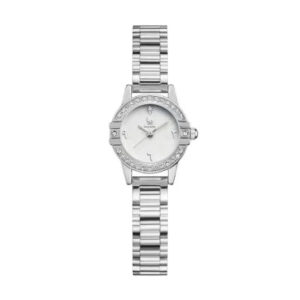 women's watch, silver, white dial